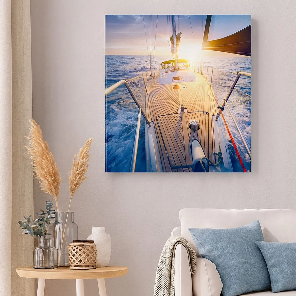 Tablou pe pânză - Alergând pe valuri - 30x30 cm