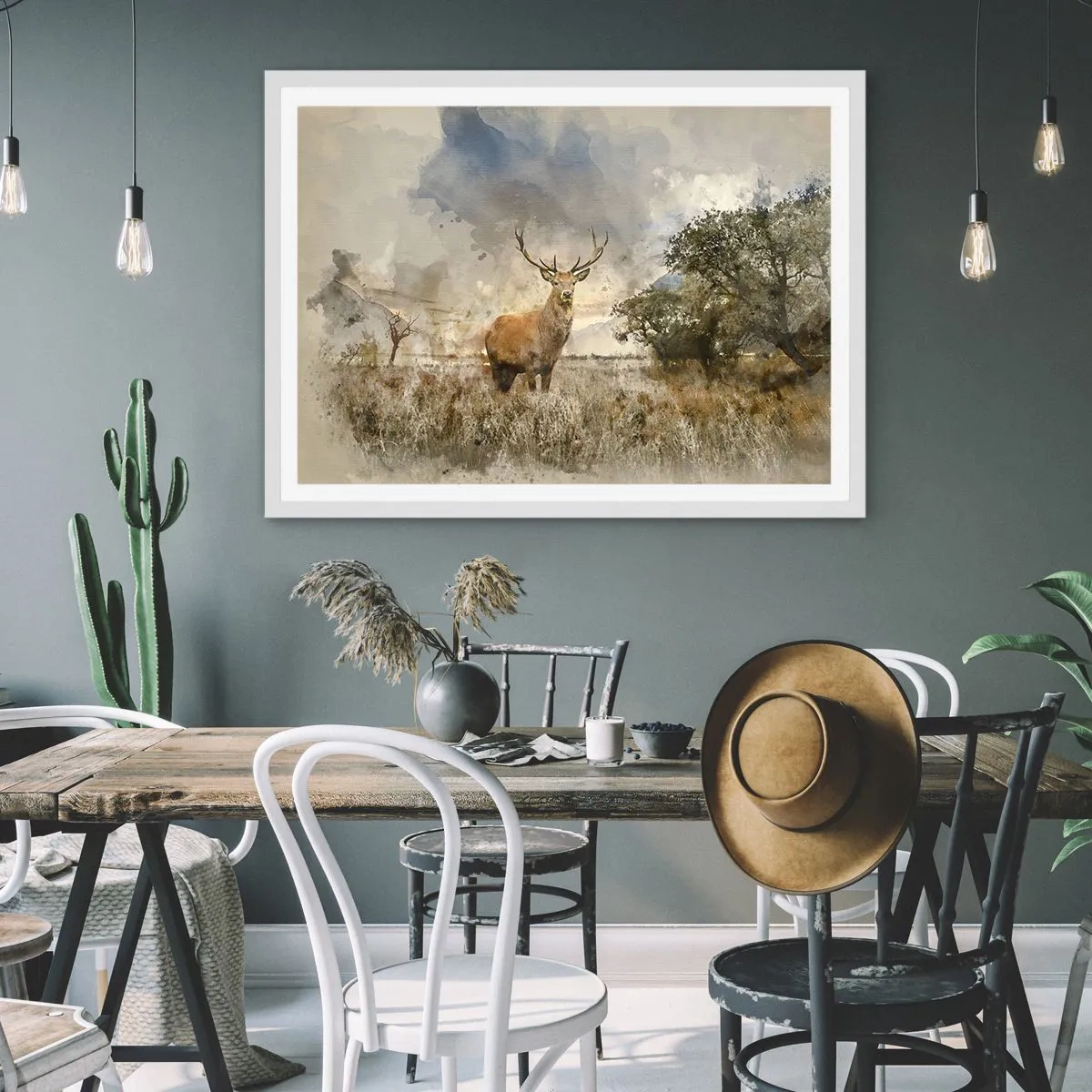 Poster în ramă albă - Demnitate - putere - măreție - 40x30 cm