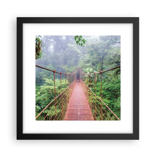 Poster în ramă neagră - Suspendat deasupra coroanelor arborilor - 30x30 cm