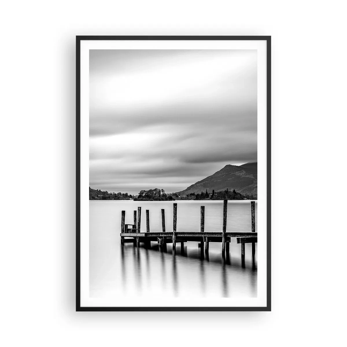 Poster în ramă neagră - Blândețe și putere - 70x100 cm