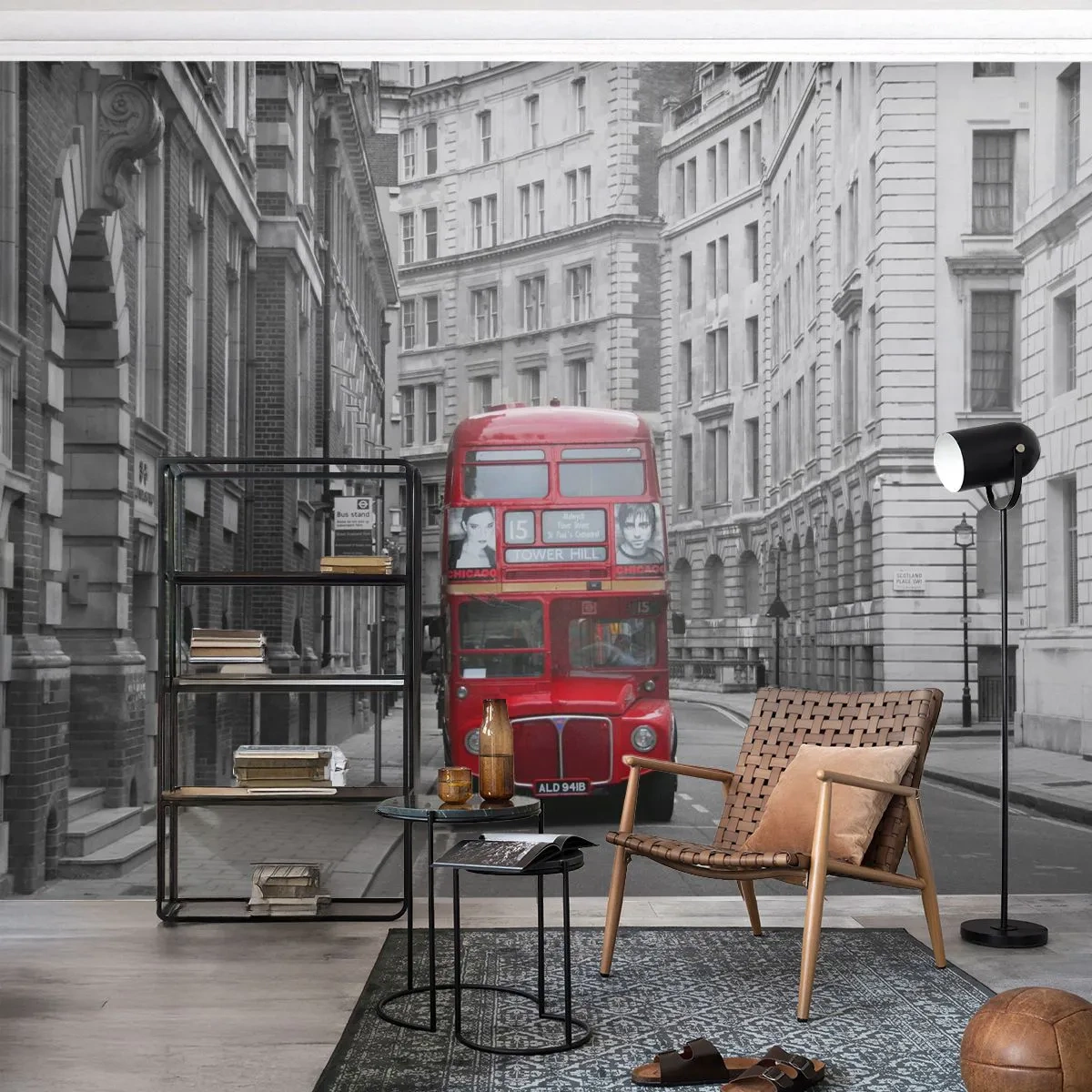 Tapet Premium Sand - Viața de zi cu zi nu trebuie să fie gri - Oraș, Londra, Arhitectură - 350x256 cm