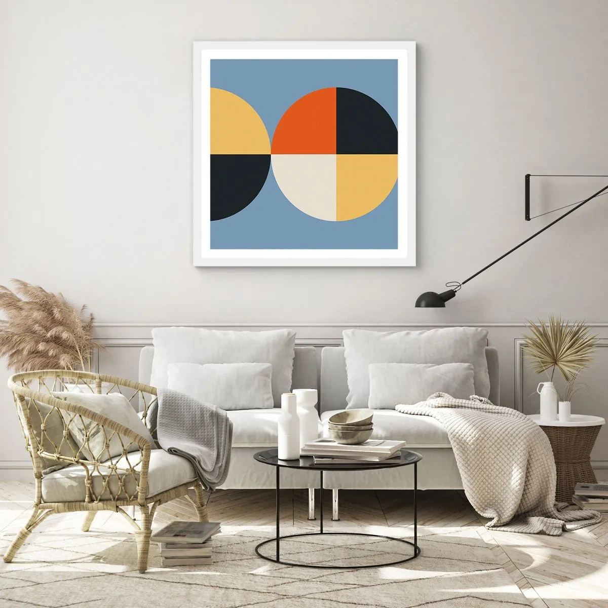 Poster în ramă albă - Uită-te și numără - 30x30 cm