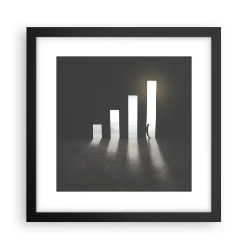 Poster în ramă neagră - Succesul - o impresie - 30x30 cm