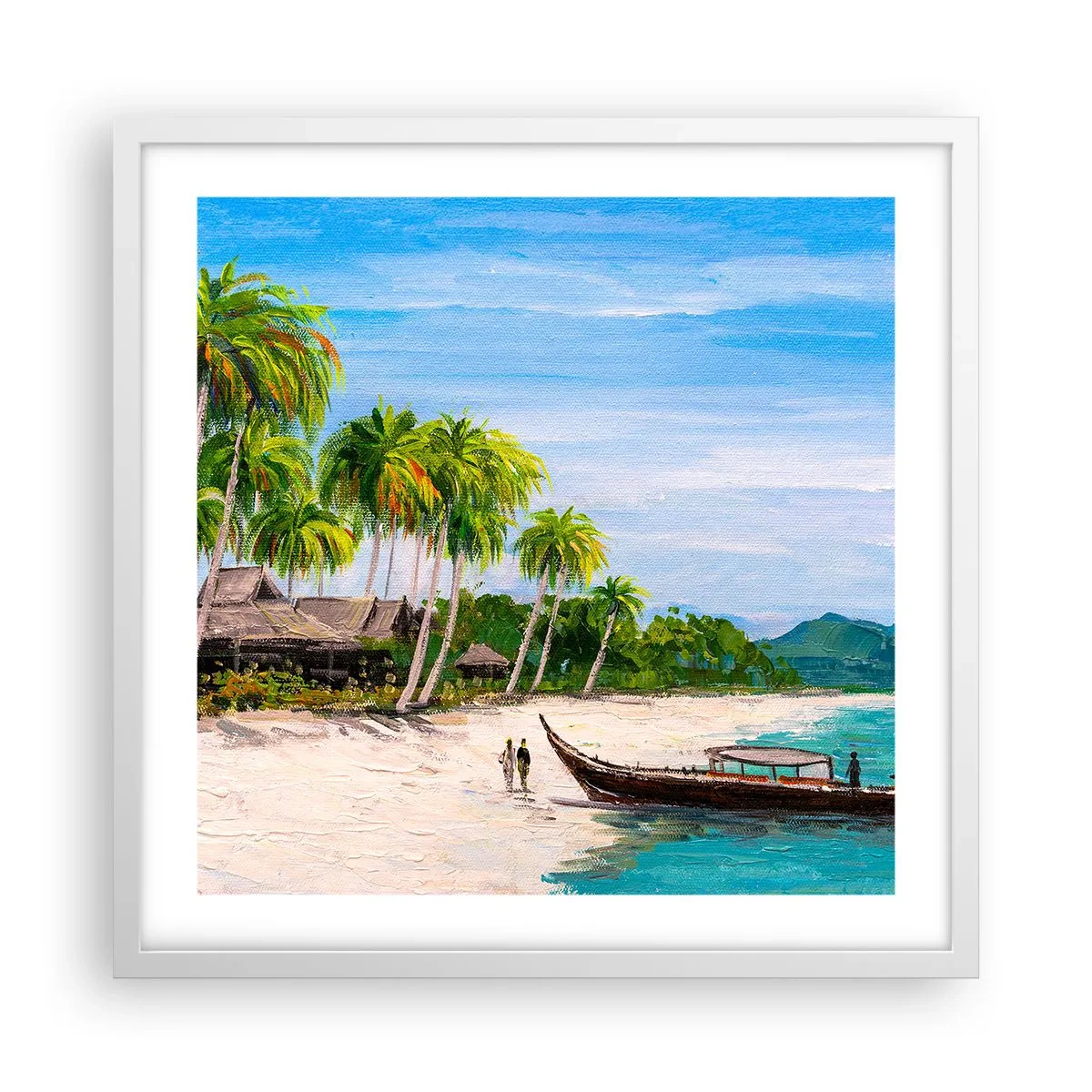 Poster în ramă albă - Un vis exotic - 50x50 cm