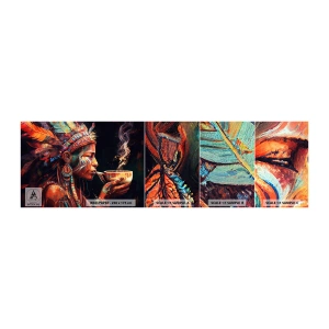 Mostră de Tapet Standard Eco - Ritual magic - Șaman, indian, Ayahuasca - 100x30 cm