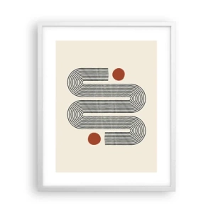 Poster în ramă albă - De la început până la sfârșit - 40x50 cm