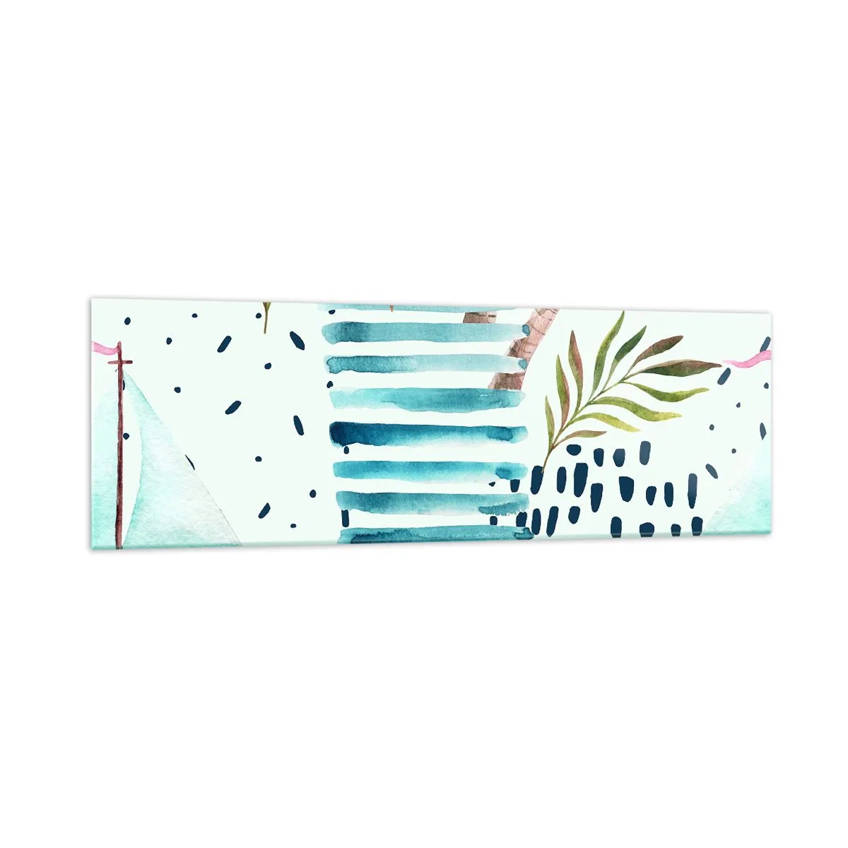 Tablou pe sticlă - Vacanță sub palmieri - 160x50 cm