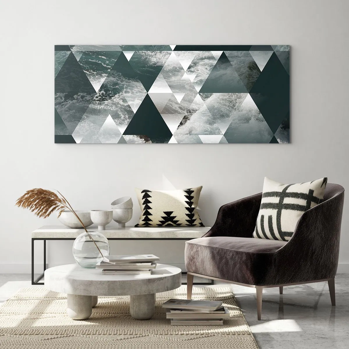 Tablou pe sticlă - O perspectivă de cristal - 100x40 cm