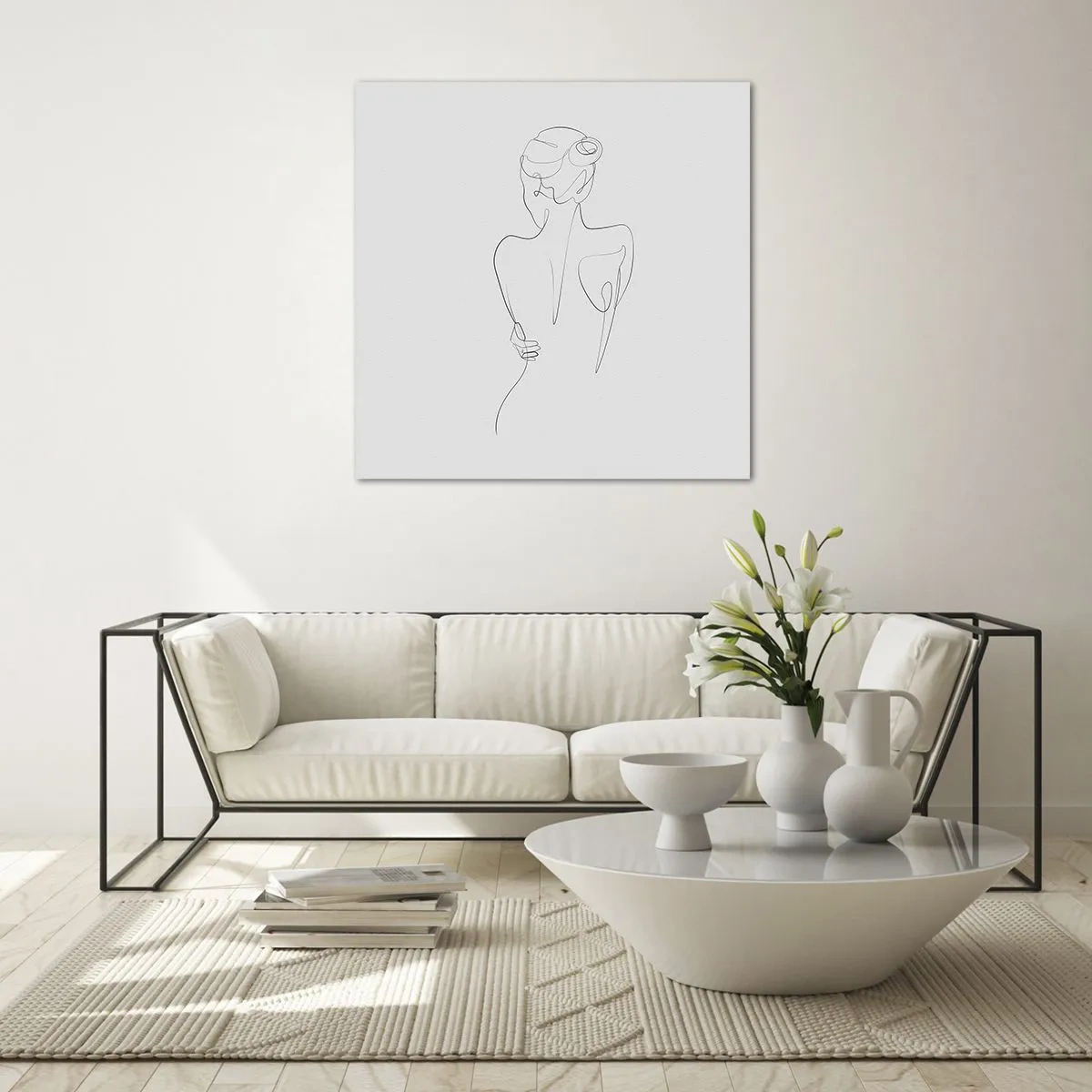 Tablou pe sticlă - Muzica corpului - 50x50 cm