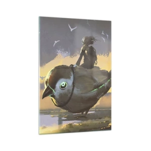 Tablou pe sticlă - O oprire într-o călătorie fantastică - 70x100 cm
