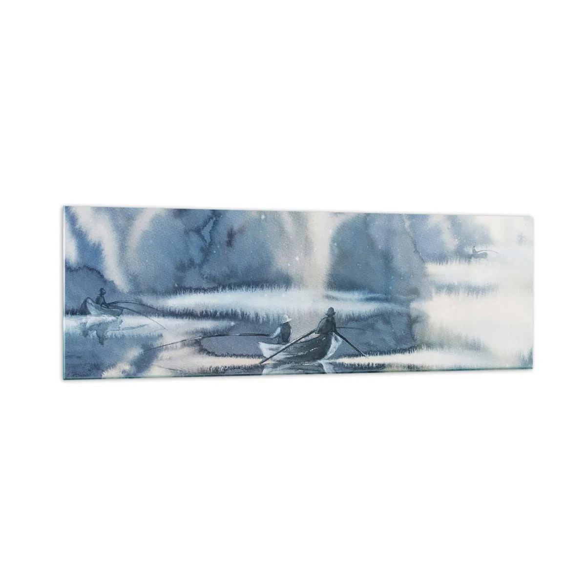 Tablou pe sticlă - Pescarii în paradisul lor - 160x50 cm