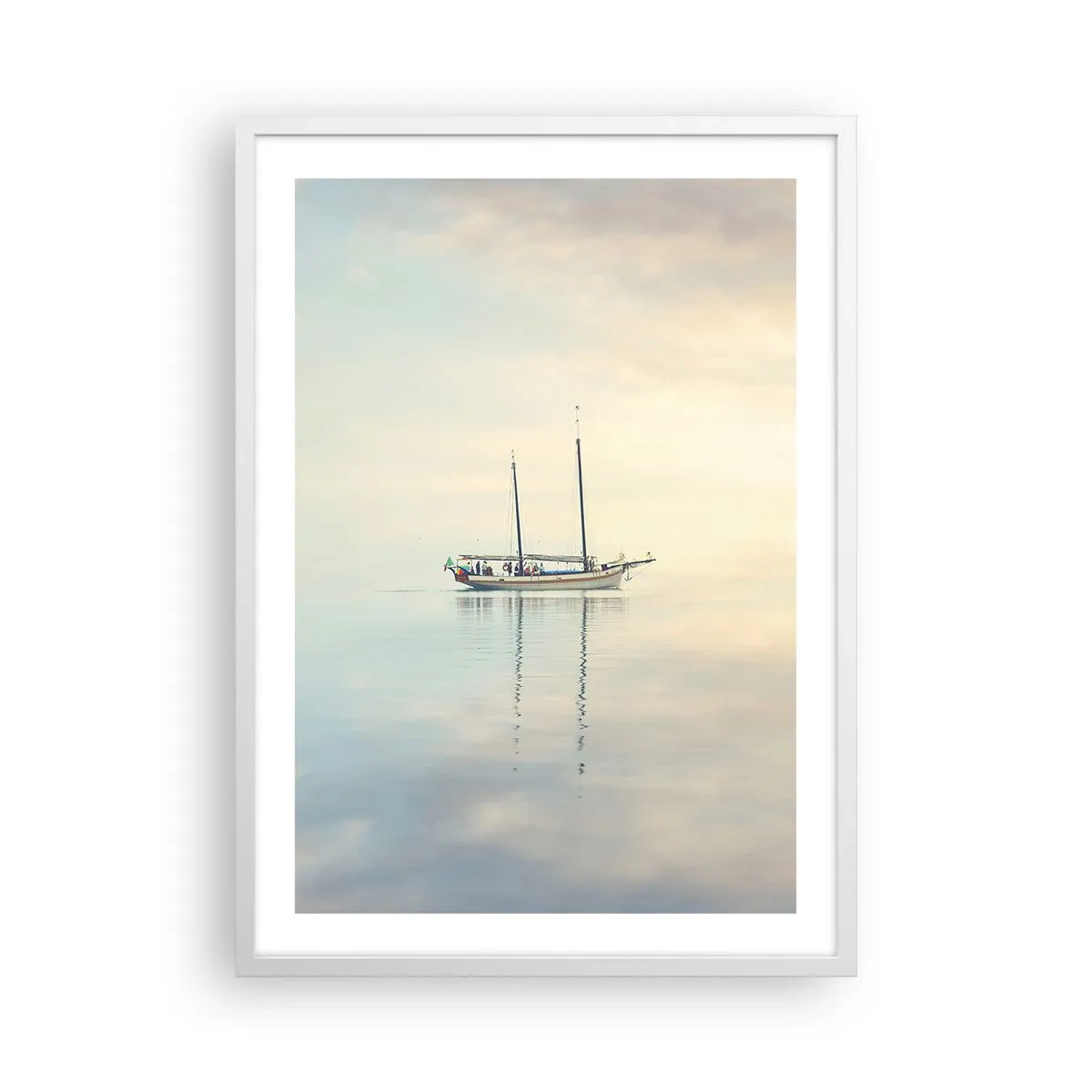 Poster în ramă albă - În tăcerea mării - 50x70 cm