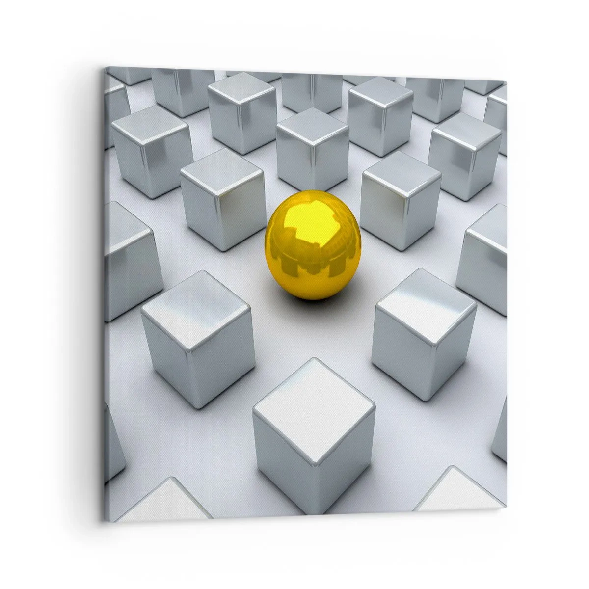 Tablou pe pânză - De ce eu? Compoziție geometrică - 50x50 cm