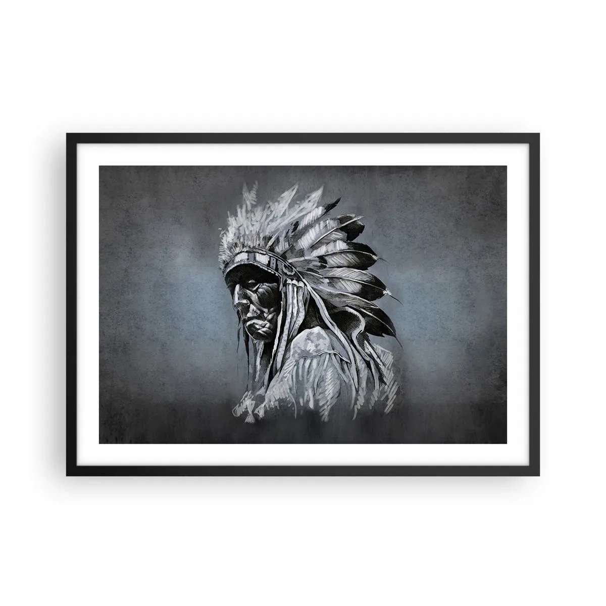 Poster în ramă neagră - Înapoi la rădăcini - 70x50 cm