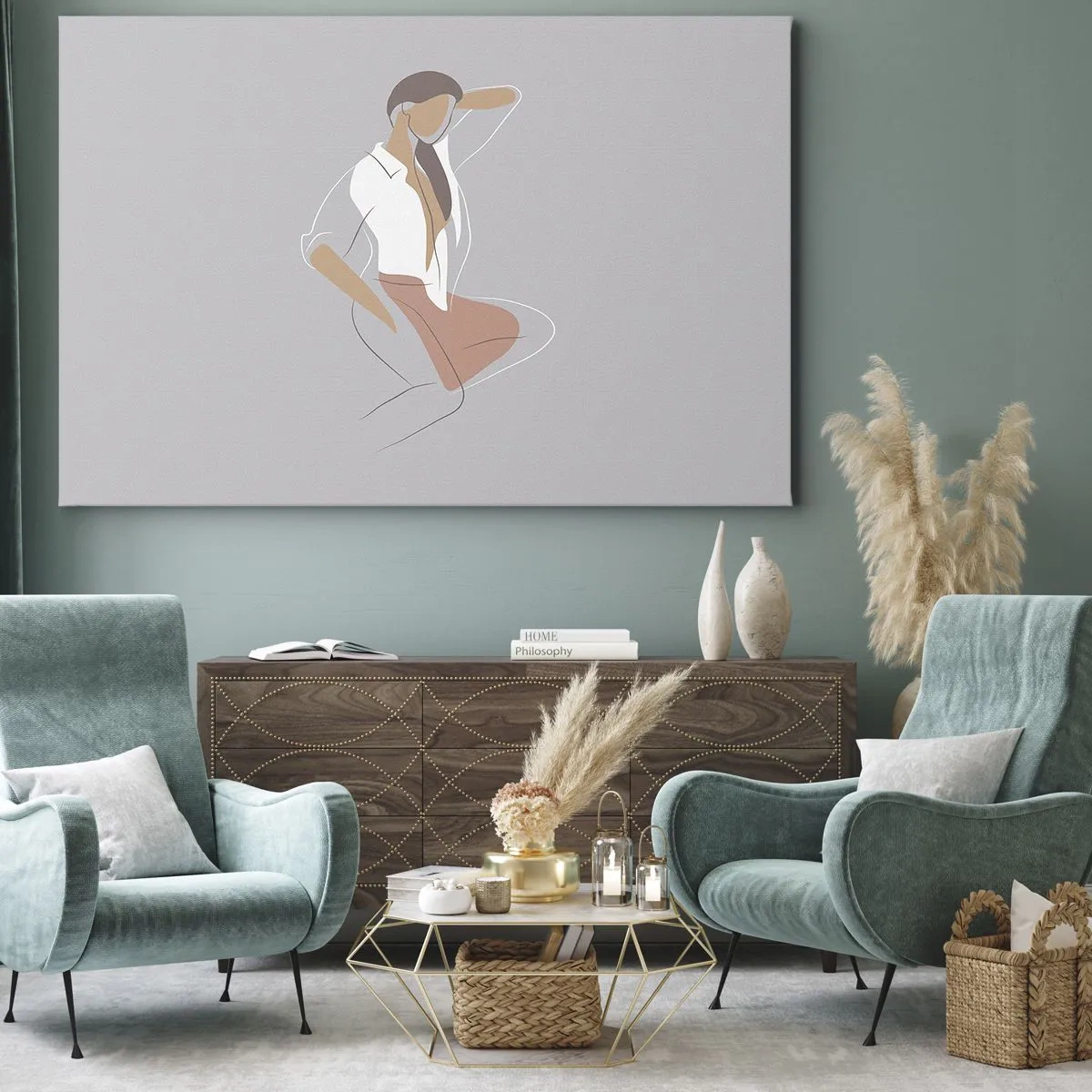 Tablou pe pânză - Schiță de farmec - 120x80 cm