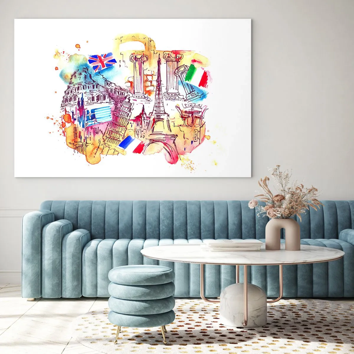 Tablou pe sticlă - Turneu european - 100x70 cm