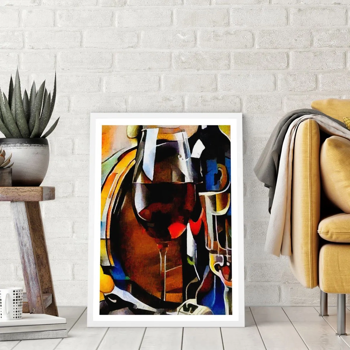 Poster în ramă albă - Și lumea devine mai colorată - 30x40 cm