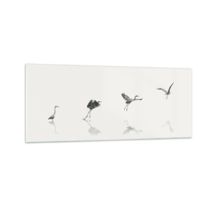 Tablou pe sticlă - Patru pași simpli - 100x40 cm