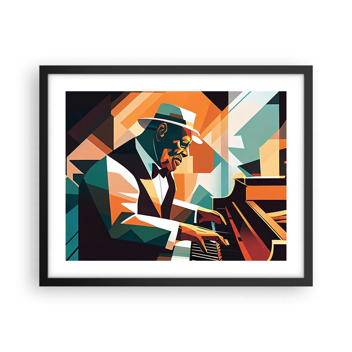 Poster în ramă neagră - Numai jazz - 50x40 cm