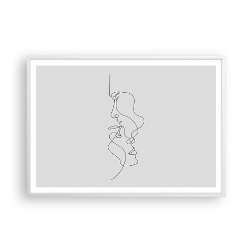 Poster în ramă albă - Dorință vorace - 100x70 cm