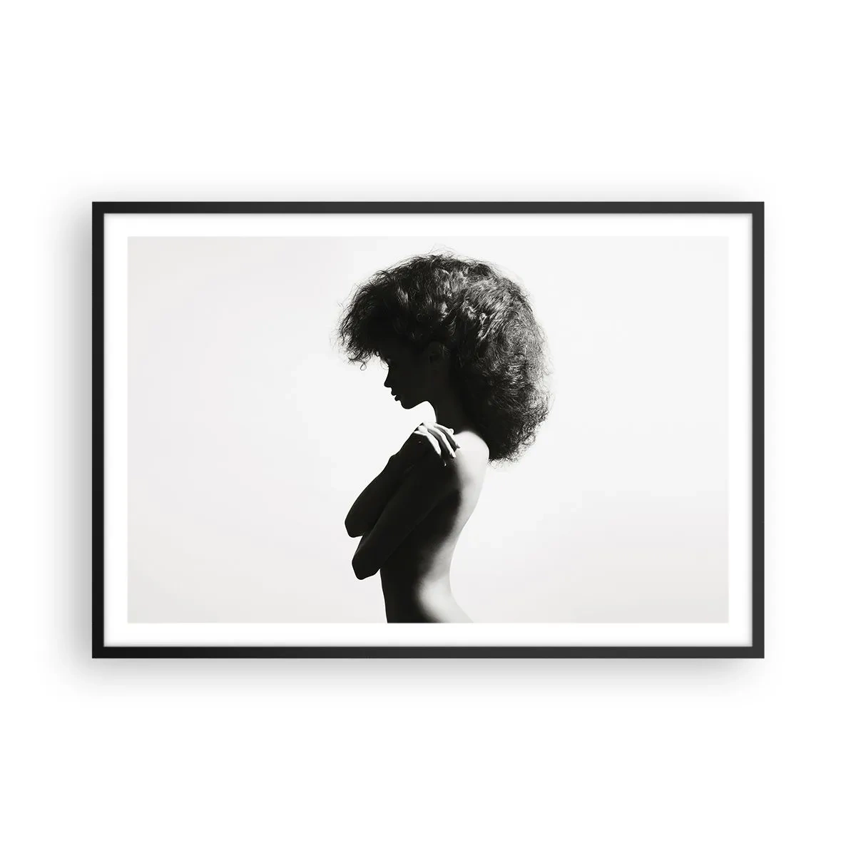 Poster în ramă neagră - Ca o floare pe o tulpină subțire - 91x61 cm