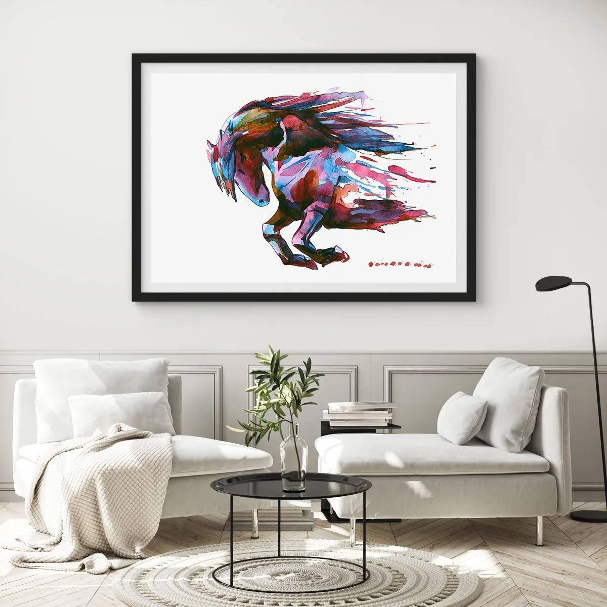 Poster în ramă neagră - În exaltare - 100x70 cm