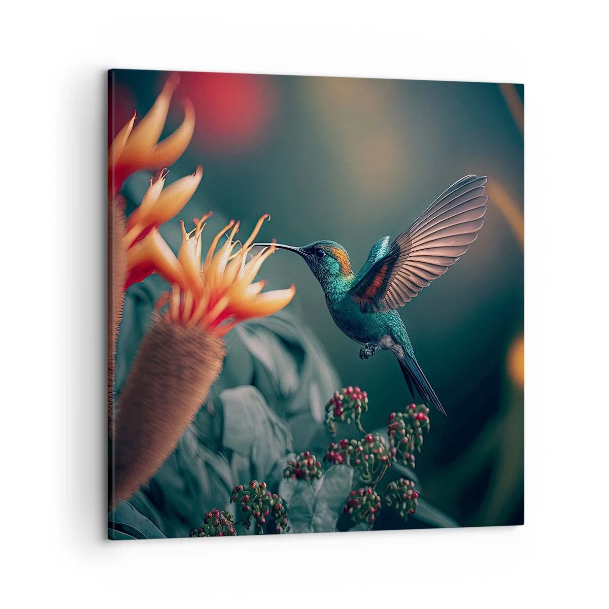 Tablou pe pânză - Viață cu adevărat colorată - 50x50 cm