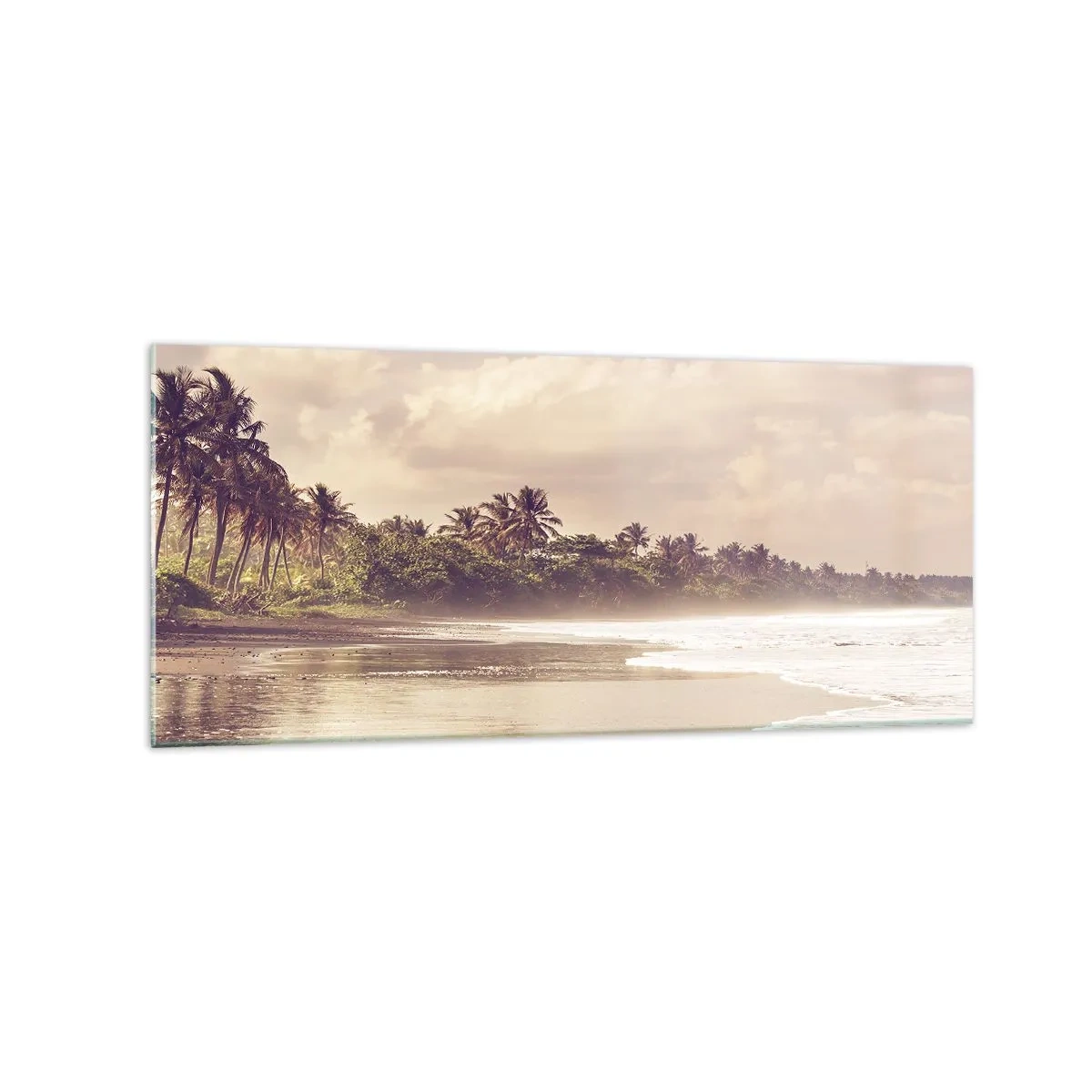 Tablou pe sticlă - Mângâind valurile - 120x50 cm