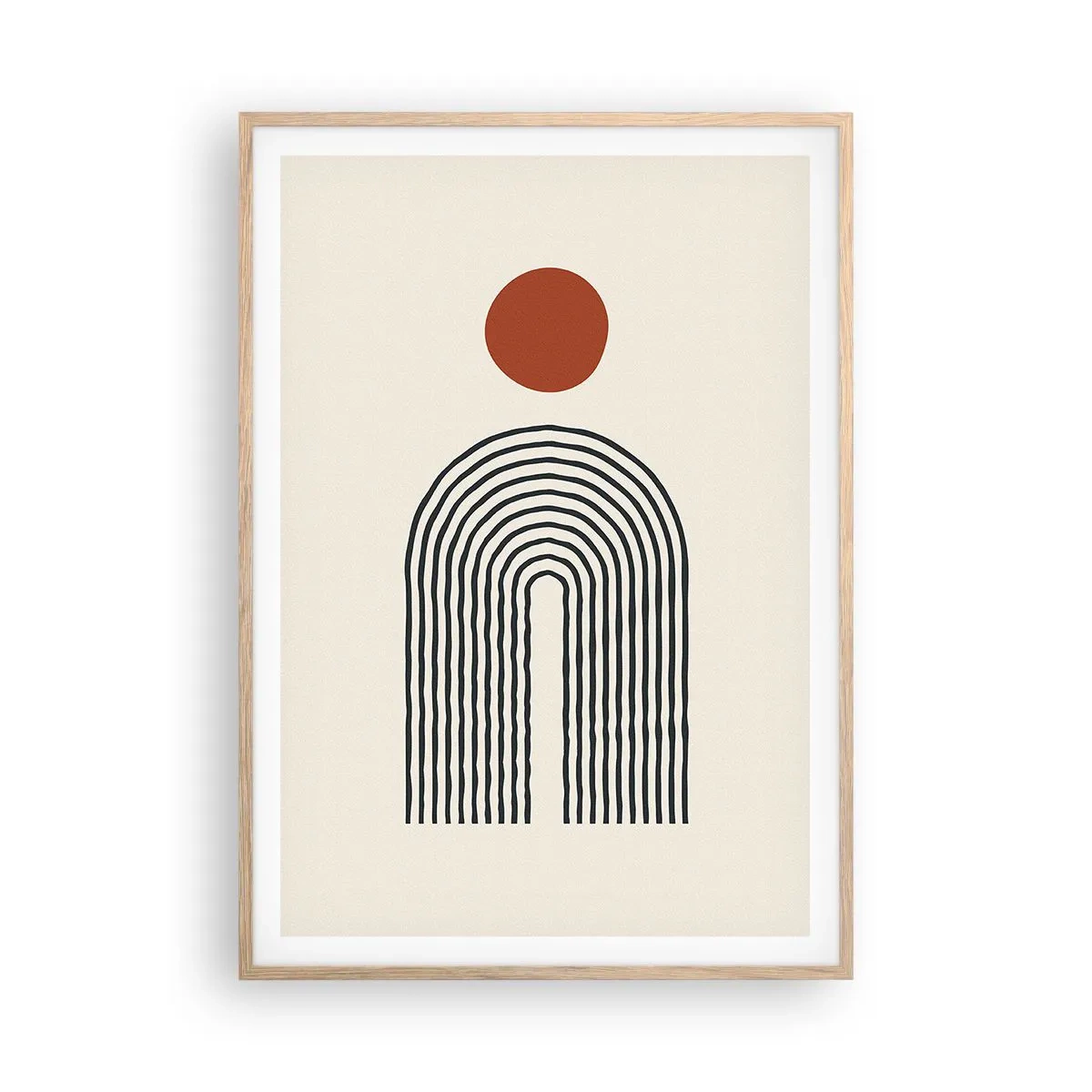 Poster în ramă de stejar deschis - Magnetismul formelor și al culorilor - 70x100 cm