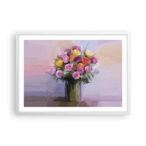 Poster în ramă albă - Frumusețe reținută - 70x50 cm