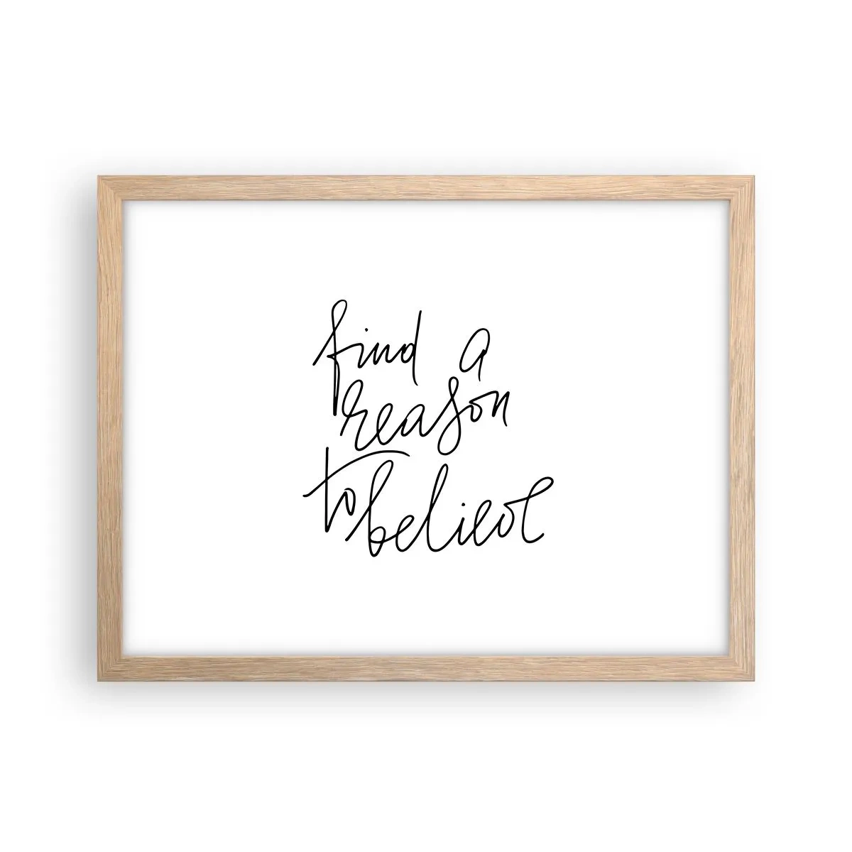 Poster în ramă de stejar deschis - Este posibil - 40x30 cm