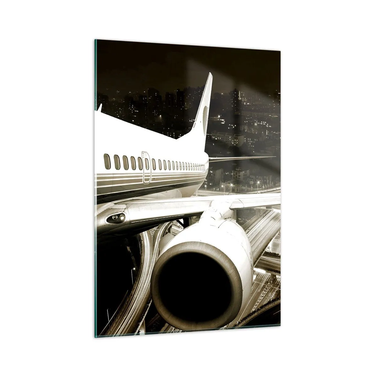 Tablou pe sticlă - Zbor în noapte - 50x70 cm