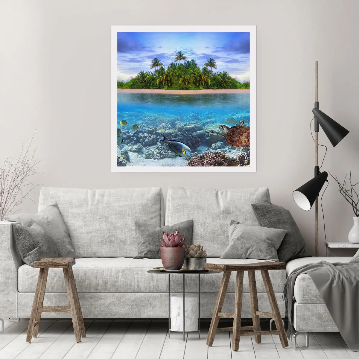 Poster - Insula paradisiacă vă invită - 30x30 cm
