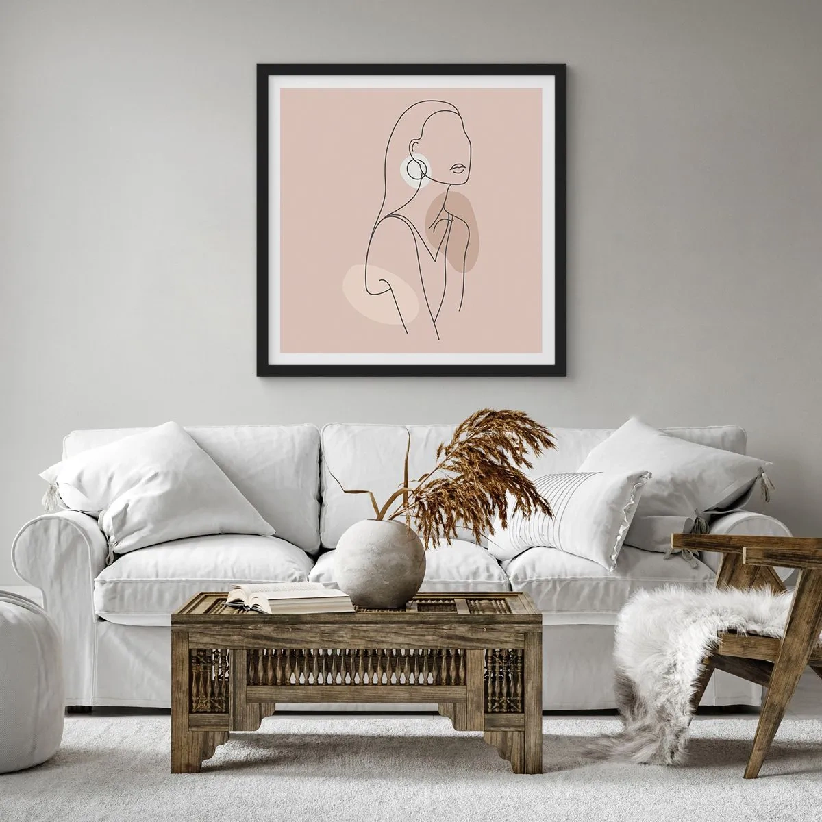 Poster în ramă neagră - Icoana fecioarei - 30x30 cm