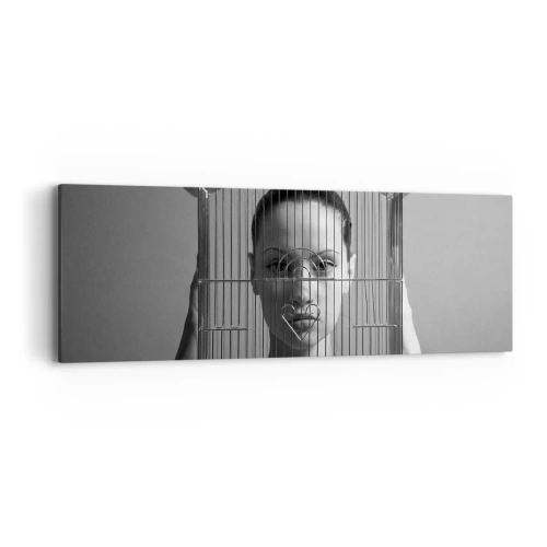 Tablou pe pânză - Un portret oarecum suprarealist - 90x30 cm
