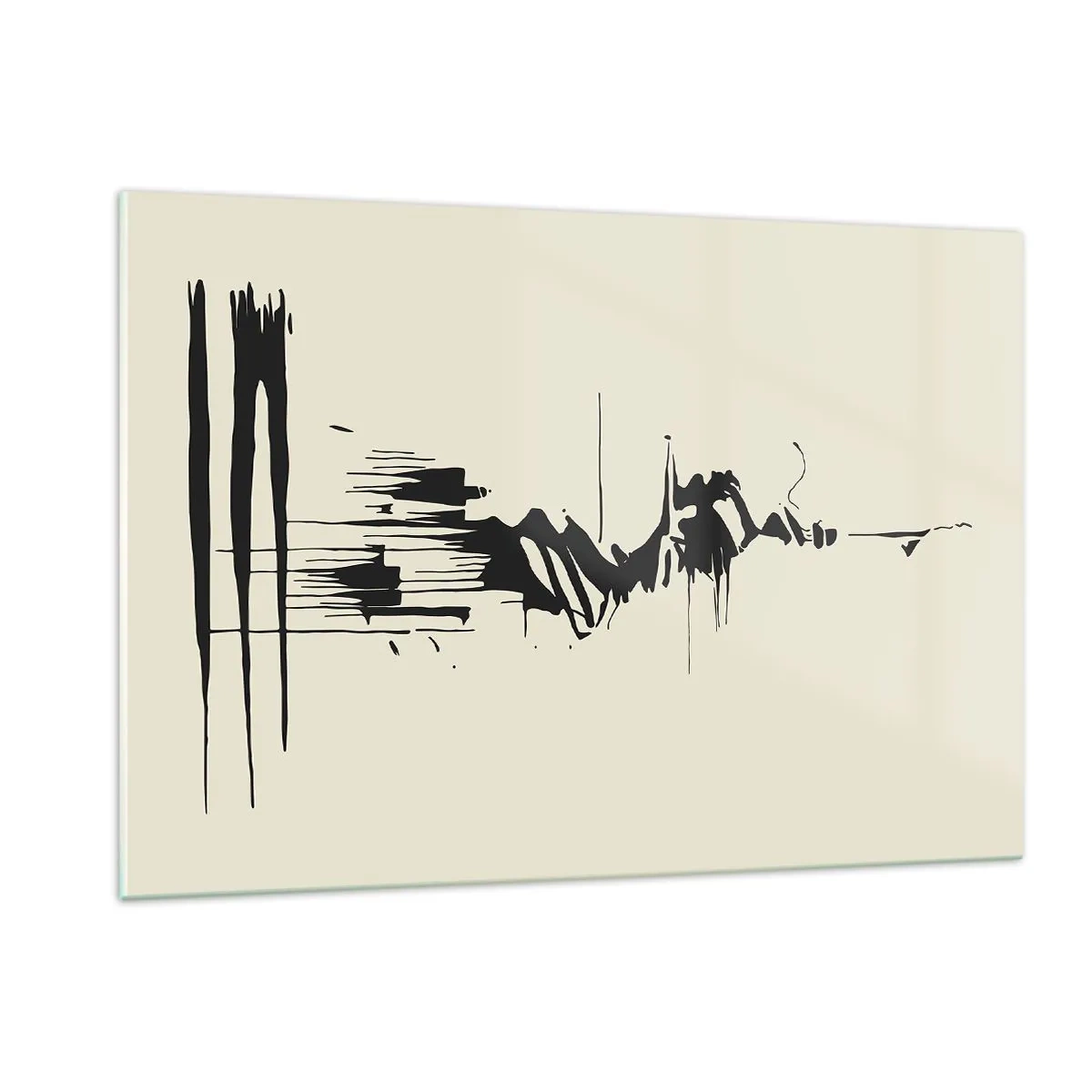 Tablou pe sticlă - Abstracție pripită - 120x80 cm