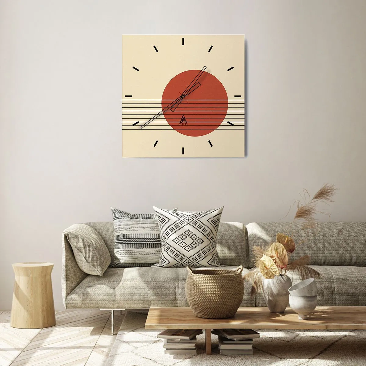 Ceas de perete - Ceas pe sticlă - În continuare - 30x30 cm