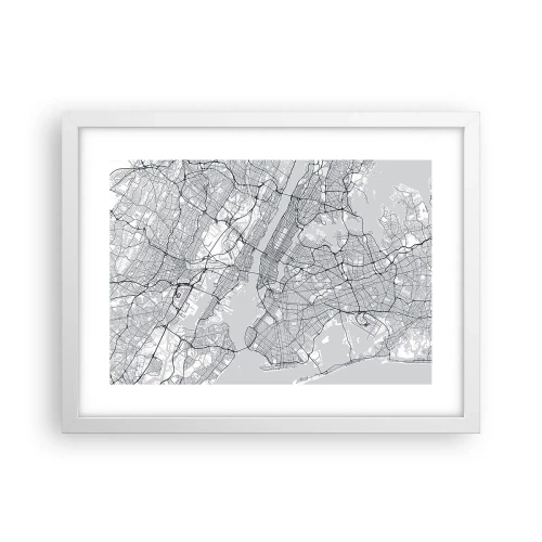 Poster în ramă albă - Anatomia unei metropole - 40x30 cm