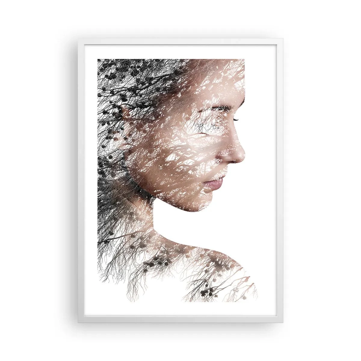 Poster în ramă albă - Spiritul pădurii - 50x70 cm