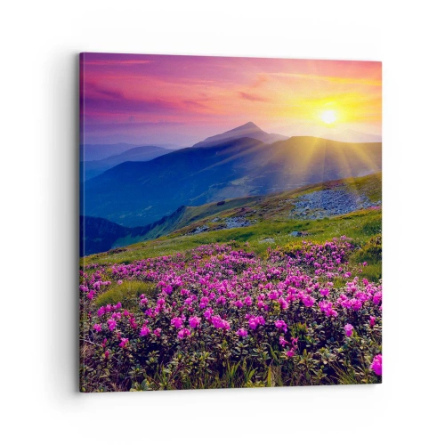 Tablou pe pânză - ... Și peste tot în jur se simte un miros de jneapăn și parfum de ierburi... - 70x70 cm