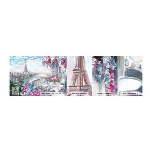 Mostră de Tapet Standard Eco - Este cel mai frumos aici în luna mai - Oraș, turnul Eiffel, Paris - 100x30 cm