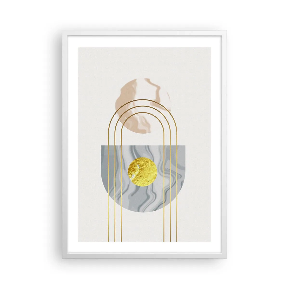 Poster în ramă albă - Lumină și strălucire - 50x70 cm