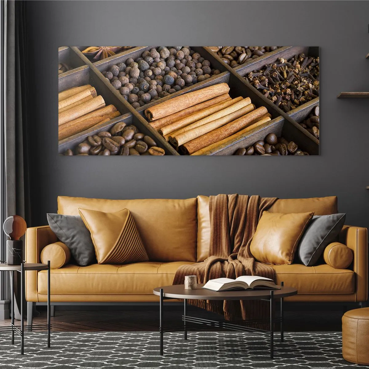 Tablou pe sticlă - Tezaur de arome - 100x40 cm