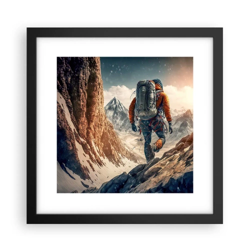 Poster în ramă neagră - Războinic singuratic - 30x30 cm