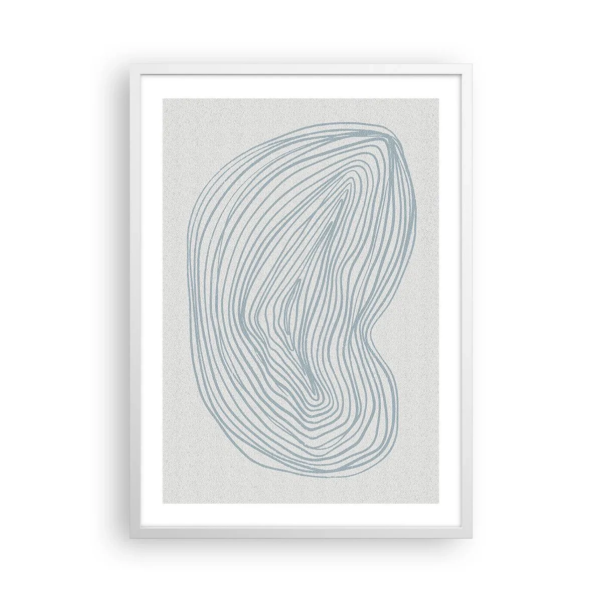 Poster în ramă albă - Zâmbet de picături - 50x70 cm