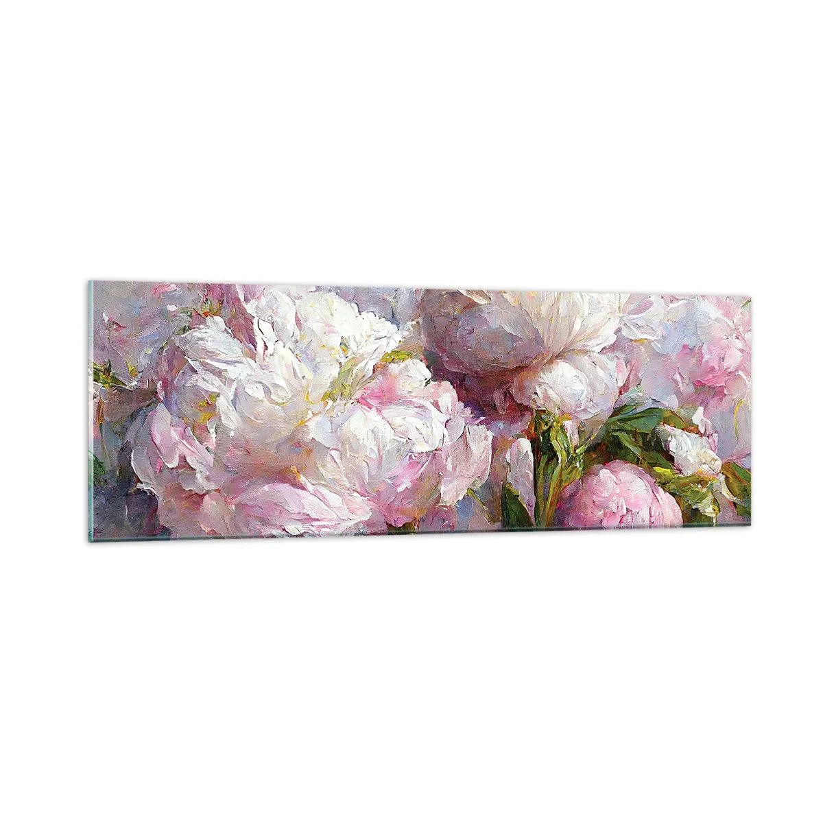 Tablou pe sticlă - Un buchet plin de viață - 90x30 cm