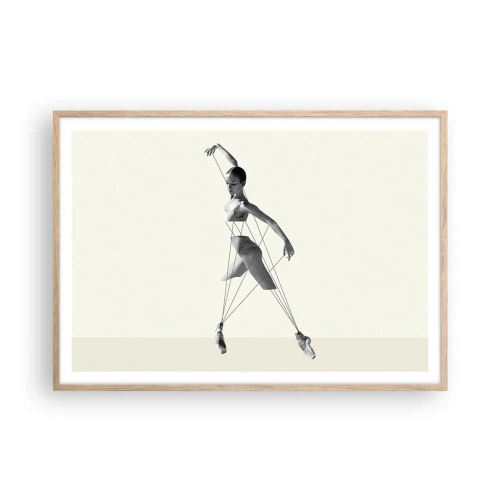 Poster în ramă de stejar deschis - Într-un teatru de lumină - 100x70 cm