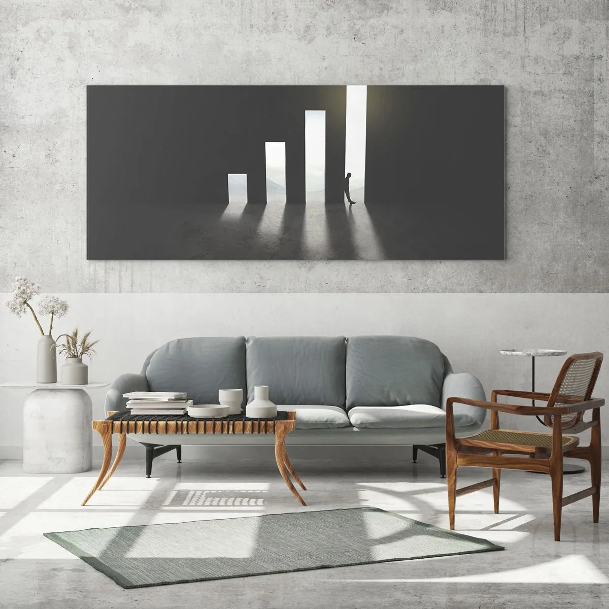 Tablou pe sticlă - Succesul - o impresie - 100x40 cm