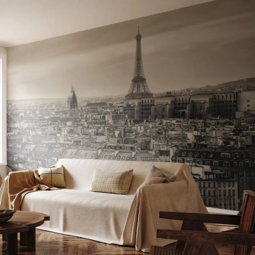 Tapet Autoadeziv Deluxe Sticker - Deasupra acoperișurilor Parisului - Oraș, Paris, Arhitectură - 250x175 cm