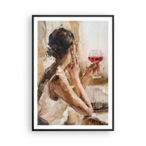 Poster în ramă neagră - Gustul unui moment bun - 70x100 cm